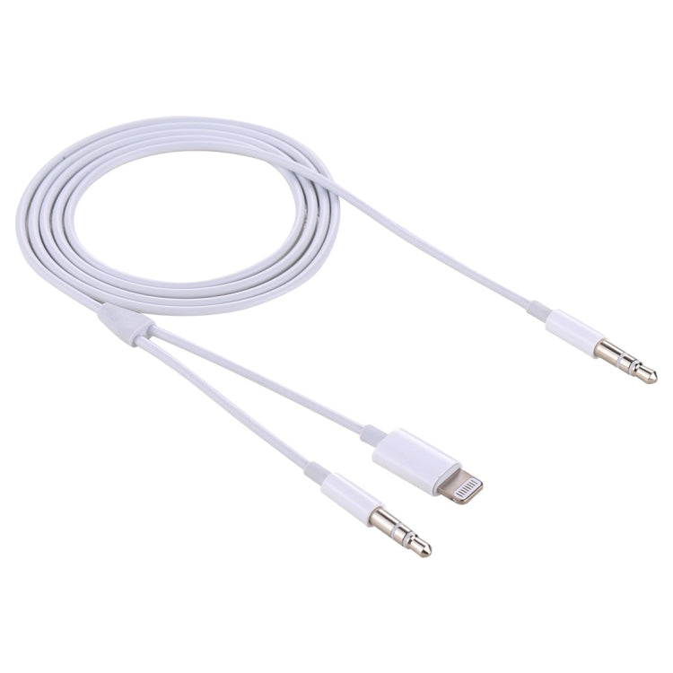 MH030 1 ม. 2 ใน 1 8 พินชายและชาย 3.5 มม. ถึง 3.5 มม. ชายสายสัญญาณเสียง AUX สำหรับ iPhone, iPad, Samsung, Huawei, Xiaomi, HTC, MH030