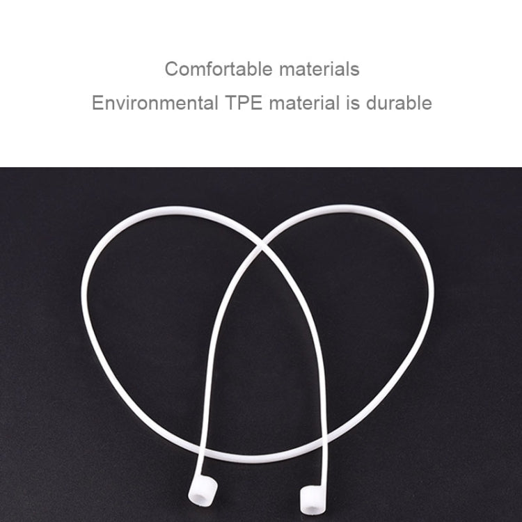 หูฟังไร้สายบลูทูธสายรัดป้องกันการสูญหายซิลิโคนหูฟัง unisex สายป้องกันการสูญหายสำหรับ Apple AirPods 1/2 ความยาวสายเคเบิล: 60 ซม.