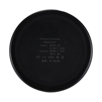 DC 9V 1.67A / 5V 1A เครื่องชาร์จไร้สายแบบทรงกลมมาตรฐาน Qi Standard พร้อมไฟแสดงสถานะ, Round Shape