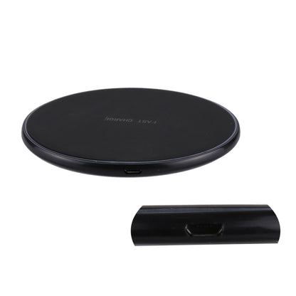 DC 9V 1.67A / 5V 1A เครื่องชาร์จไร้สายแบบทรงกลมมาตรฐาน Qi Standard พร้อมไฟแสดงสถานะ, Round Shape