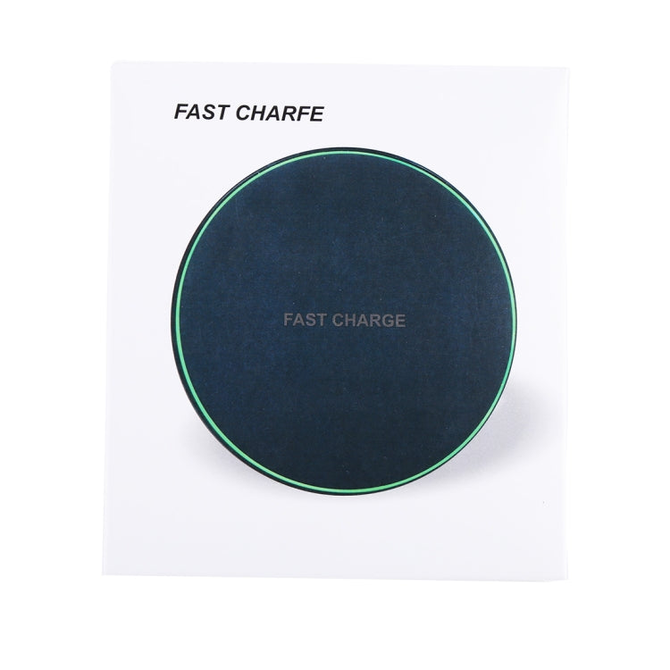 DC 9V 1.67A / 5V 1A เครื่องชาร์จไร้สายแบบทรงกลมมาตรฐาน Qi Standard พร้อมไฟแสดงสถานะ, Round Shape
