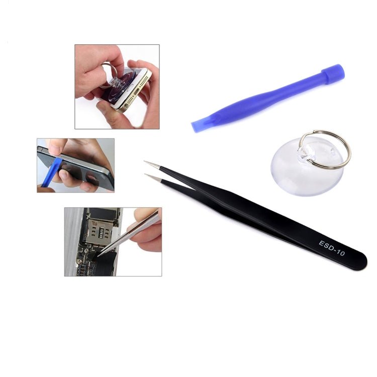 JIAFA JF-8163 ชุดเครื่องมือซ่อมแบตเตอรี่ 7 in 1 สำหรับ iPhone 8, For 8
