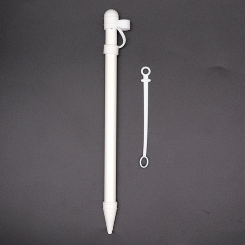 ฝาครอบป้องกันซิลิโคน 3 ใน 1 + ปากกาสัมผัส + เคสปากกา Nib สำหรับ Apple Pencil, White
