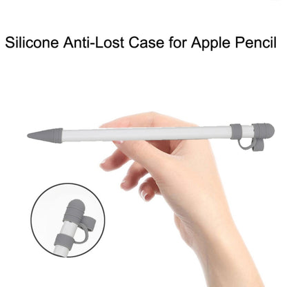ฝาครอบป้องกันซิลิโคน 3 ใน 1 + ปากกาสัมผัส + เคสปากกา Nib สำหรับ Apple Pencil, White