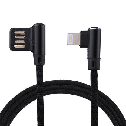 1 ม. 2.4A เอาต์พุต USB ถึง 8 Pin Double Elbow Design ไนลอนสานสไตล์ Data Sync สายชาร์จ, 8 Pin Dark Blue, 8 Pin Blue, 8 Pin Red, 8 Pin Black, 8 Pin Coffee
