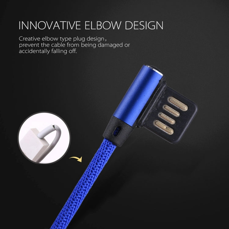 1 ม. 2.4A เอาต์พุต USB ถึง 8 Pin Double Elbow Design ไนลอนสานสไตล์ Data Sync สายชาร์จ, 8 Pin Dark Blue, 8 Pin Blue, 8 Pin Red, 8 Pin Black, 8 Pin Coffee