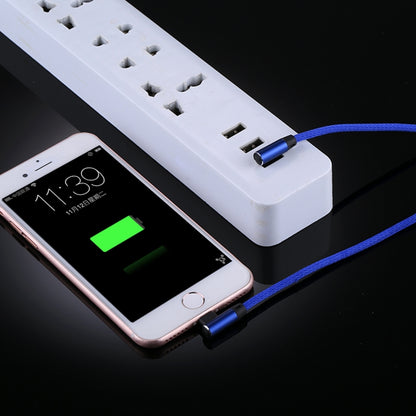 1 ม. 2.4A เอาต์พุต USB ถึง 8 Pin Double Elbow Design ไนลอนสานสไตล์ Data Sync สายชาร์จ, 8 Pin Dark Blue, 8 Pin Blue, 8 Pin Red, 8 Pin Black, 8 Pin Coffee