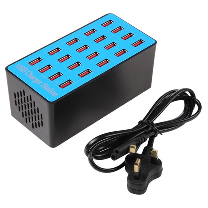 WLX-A5+ 100W 20 พอร์ต USB สถานีชาร์จกำหนดโดยอัตโนมัติเครื่องชาร์จอัจฉริยะพร้อมไฟ LED แสดงสถานะ, ปลั๊ก EU, WLX-A5+ UK Plug, WLX-A5+ US Plug