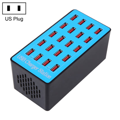 WLX-A5+ 100W 20 พอร์ต USB สถานีชาร์จกำหนดโดยอัตโนมัติเครื่องชาร์จอัจฉริยะพร้อมไฟ LED แสดงสถานะ, ปลั๊ก EU, WLX-A5+ UK Plug, WLX-A5+ US Plug