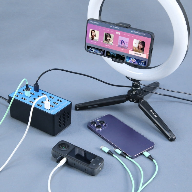 WLX-A5+ 100W 20 พอร์ต USB สถานีชาร์จกำหนดโดยอัตโนมัติเครื่องชาร์จอัจฉริยะพร้อมไฟ LED แสดงสถานะ, ปลั๊ก EU, WLX-A5+ UK Plug, WLX-A5+ US Plug