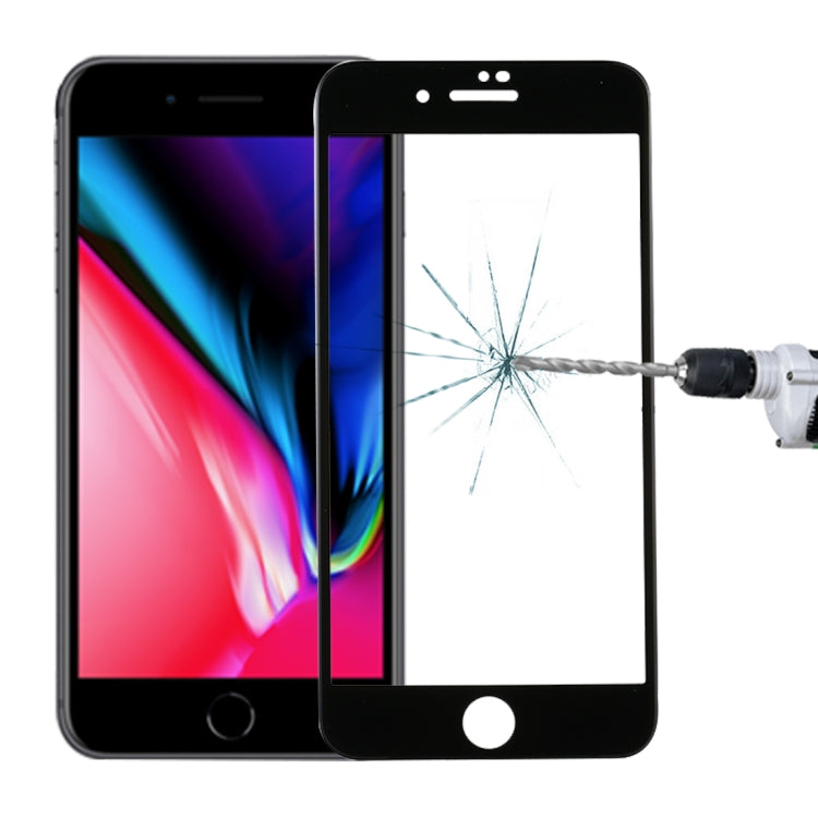 สำหรับ iPhone 8/7 0.3 มม. 9H ความแข็งพื้นผิวโค้งแบบเต็มหน้าจอกระจกกันรอยหน้าจอ, For iPhone 8 & 7(1 PC)