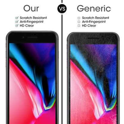 สำหรับ iPhone 8/7 0.3 มม. 9H ความแข็งพื้นผิวโค้งแบบเต็มหน้าจอกระจกกันรอยหน้าจอ, For iPhone 8 & 7(1 PC)