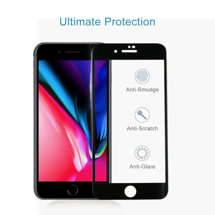 สำหรับ iPhone 8/7 0.3 มม. 9H ความแข็งพื้นผิวโค้งแบบเต็มหน้าจอกระจกกันรอยหน้าจอ, For iPhone 8 & 7(1 PC)