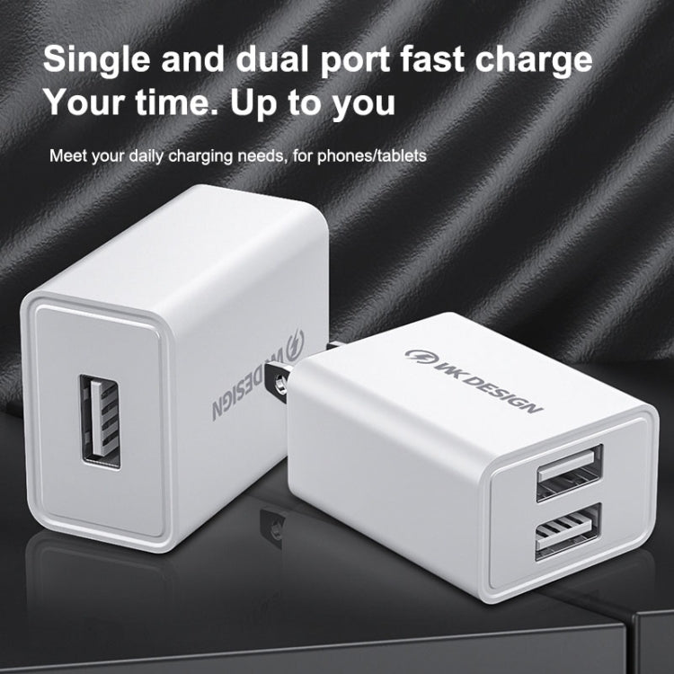 WK WP-U118 10W พอร์ต USB เดี่ยวอะแดปเตอร์ชาร์จไฟสำหรับเดินทาง, ปลั๊ก US, WP-U118 US Plug
