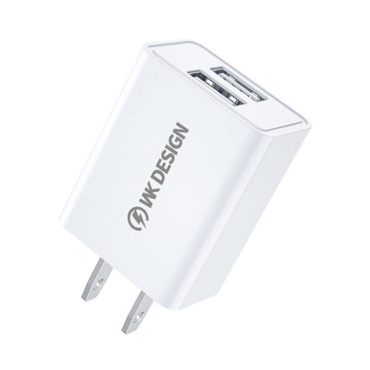 WK WP-U119 10W พอร์ต USB คู่อะแดปเตอร์ชาร์จไฟสำหรับเดินทาง, ปลั๊ก US, WP-U119 US Plug
