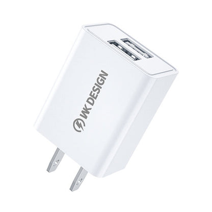 WK WP-U119 10W พอร์ต USB คู่อะแดปเตอร์ชาร์จไฟสำหรับเดินทาง, ปลั๊ก US, WP-U119 US Plug