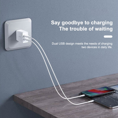 WK WP-U119 10W พอร์ต USB คู่อะแดปเตอร์ชาร์จไฟสำหรับเดินทาง, ปลั๊ก US, WP-U119 US Plug
