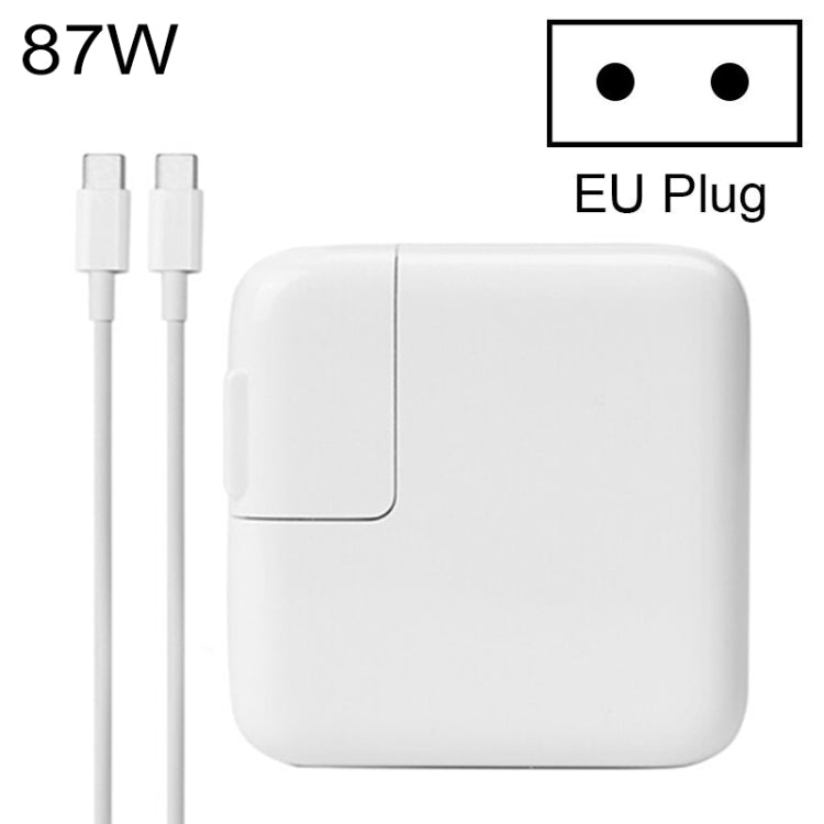 เครื่องชาร์จพกพาอะแดปเตอร์แปลงไฟ Type-C 87W พร้อมสายชาร์จ Type-C ยาว 1.8 ม. ปลั๊ก EU, 87W EU Plug
