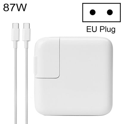 เครื่องชาร์จพกพาอะแดปเตอร์แปลงไฟ Type-C 87W พร้อมสายชาร์จ Type-C ยาว 1.8 ม. ปลั๊ก EU, 87W EU Plug