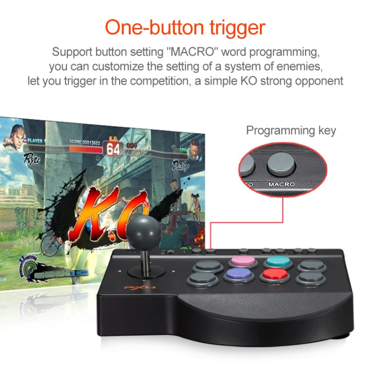 PXN PXN-0082 Gladiator Street Machine เกม Handle Rocker Controller สำหรับ Nintendo Switch / PC / ระบบ Android / PS3 / PS4 / XboxOne, PXN-0082
