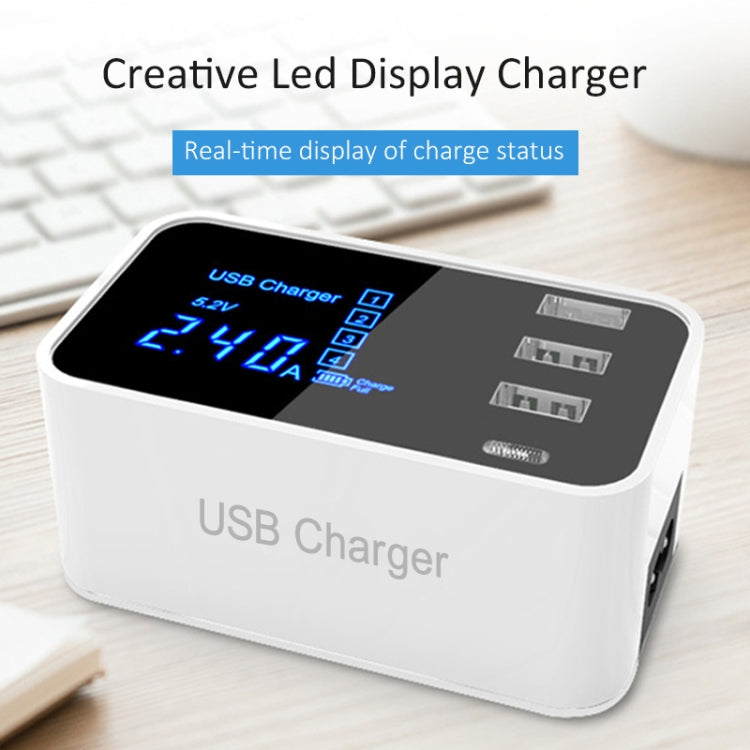 CDA30 20W 3 พอร์ต USB พอร์ต USB-C / Type-C เครื่องชาร์จมัลติฟังก์ชั่นพร้อมจอแสดงผล LED, ปลั๊ก UK, UK Plug