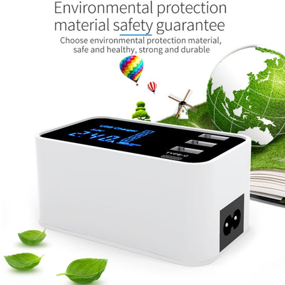 CDA30 20W 3 พอร์ต USB พอร์ต USB-C / Type-C เครื่องชาร์จมัลติฟังก์ชั่นพร้อมจอแสดงผล LED, ปลั๊ก US, US Plug