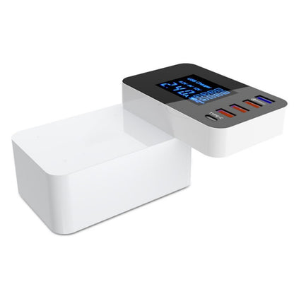 CDA33Q 40W QC 3.0 USB 3 พอร์ต USB พอร์ต USB-C / Type-C เครื่องชาร์จมัลติฟังก์ชั่นพร้อมจอแสดงผล LED, ปลั๊ก AU, AU Plug
