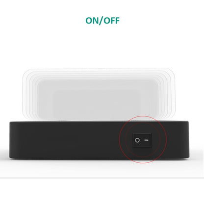 พอร์ต USB 50W 6 พอร์ต + พอร์ต USB-C / Type-C 2 พอร์ต + เครื่องชาร์จมัลติฟังก์ชั่นการชาร์จไร้สายพร้อมจอแสดงผล LED และฝาที่ถอดออกได้, ปลั๊ก EU, EU Plug