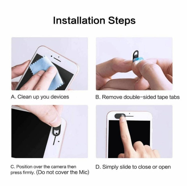 3 ชิ้น Universal Ultra-thin Design Magnet WebCam Cover ฝาครอบกล้องสำหรับเดสก์ท็อปแล็ปท็อปแท็บเล็ตโทรศัพท์