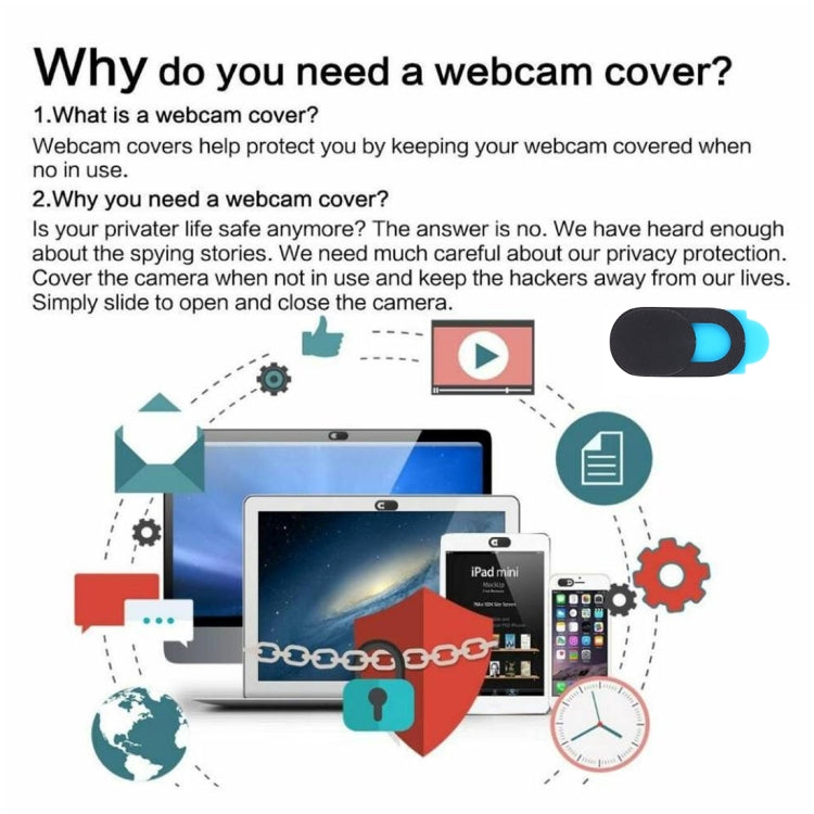 6 ชิ้น Universal Ultra-thin Design WebCam Cover ฝาครอบกล้องสำหรับเดสก์ท็อปแล็ปท็อปแท็บเล็ตโทรศัพท์