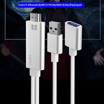 Onten 7562 USB Female to HDMI Phone to HDTV Adapter Cable สำหรับ iPhone / Android