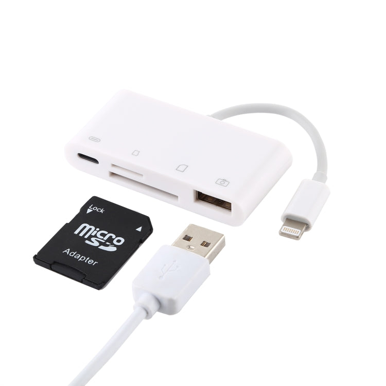 NK-108L 8 Pin to USB + TF Card + SD Card Camera Reader Adapter เข้ากันได้กับ IOS 9.1 และระบบข้างต้น, NK-108L