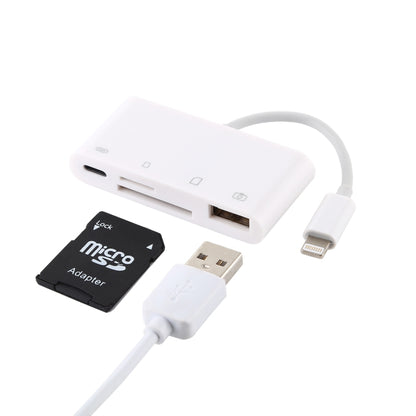 NK-108L 8 Pin to USB + TF Card + SD Card Camera Reader Adapter เข้ากันได้กับ IOS 9.1 และระบบข้างต้น, NK-108L