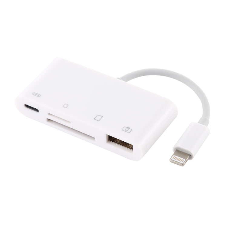 NK-108L 8 Pin to USB + TF Card + SD Card Camera Reader Adapter เข้ากันได้กับ IOS 9.1 และระบบข้างต้น, NK-108L