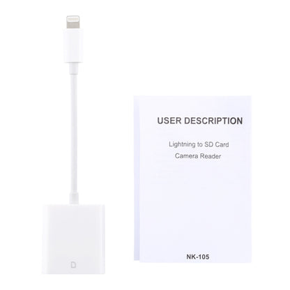 NK105 8 Pin to SD Card Camera Reader Adapter เข้ากันได้กับระบบ IOS 9.1 ขึ้นไป, NK105