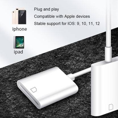 NK105 8 Pin to SD Card Camera Reader Adapter เข้ากันได้กับระบบ IOS 9.1 ขึ้นไป, NK105