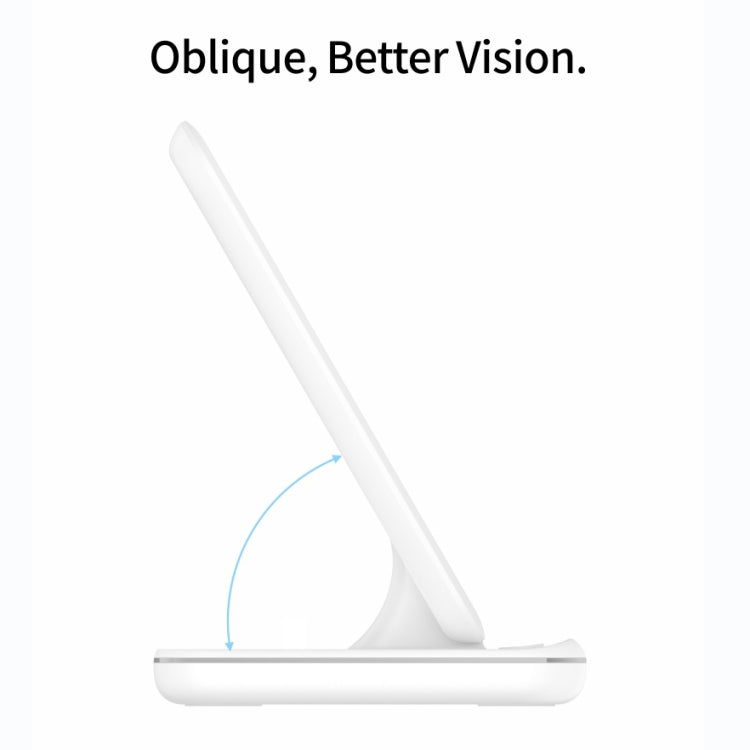 Z5A QI แท่นชาร์จไร้สายแม่เหล็กแนวตั้งสำหรับโทรศัพท์มือถือและนาฬิกา Apple & AirPods / Samsung Galaxy Buds / Huawei Free Buds พร้อมไฟวงแหวนสัมผัส, Z5A