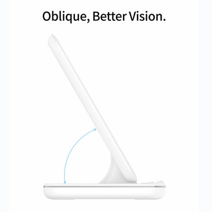Z5A QI แท่นชาร์จไร้สายแม่เหล็กแนวตั้งสำหรับโทรศัพท์มือถือและนาฬิกา Apple & AirPods / Samsung Galaxy Buds / Huawei Free Buds พร้อมไฟวงแหวนสัมผัส, Z5A