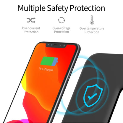 Z5A QI แท่นชาร์จไร้สายแม่เหล็กแนวตั้งสำหรับโทรศัพท์มือถือและนาฬิกา Apple & AirPods / Samsung Galaxy Buds / Huawei Free Buds พร้อมไฟวงแหวนสัมผัส, Z5A
