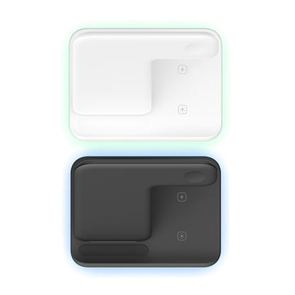 Z5A QI แท่นชาร์จไร้สายแม่เหล็กแนวตั้งสำหรับโทรศัพท์มือถือและนาฬิกา Apple & AirPods / Samsung Galaxy Buds / Huawei Free Buds พร้อมไฟวงแหวนสัมผัส, Z5A