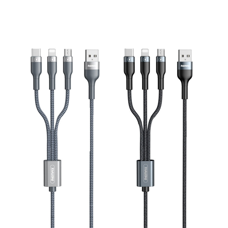 REMAX RC-070TH 1.2 ม. 2A 3 in 1 USB to 8 Pin & USB-C / Type-C & สายชาร์จ Micro USB