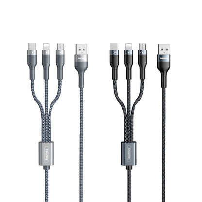 REMAX RC-070TH 1.2 ม. 2A 3 in 1 USB to 8 Pin & USB-C / Type-C & สายชาร์จ Micro USB