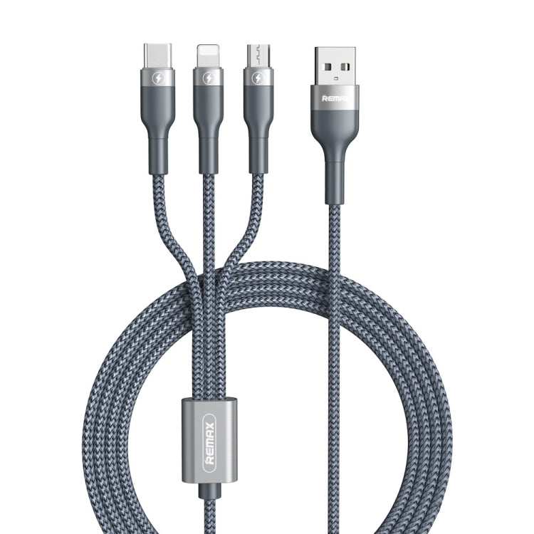 REMAX RC-070TH 1.2 ม. 2A 3 in 1 USB to 8 Pin & USB-C / Type-C & สายชาร์จ Micro USB