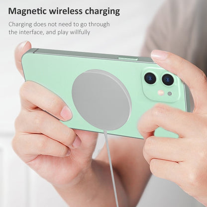 OJD-63 15W อลูมิเนียมอัลลอยด์สไตล์ Round Magsafe เครื่องชาร์จไร้สายแม่เหล็ก, Magnetic