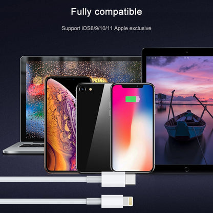 AWEI CL-68 3A Type-C / USB-C ถึง 8 Pin PD สายเคเบิลข้อมูลการชาร์จอย่างรวดเร็ว ความยาว: 1 ม.
