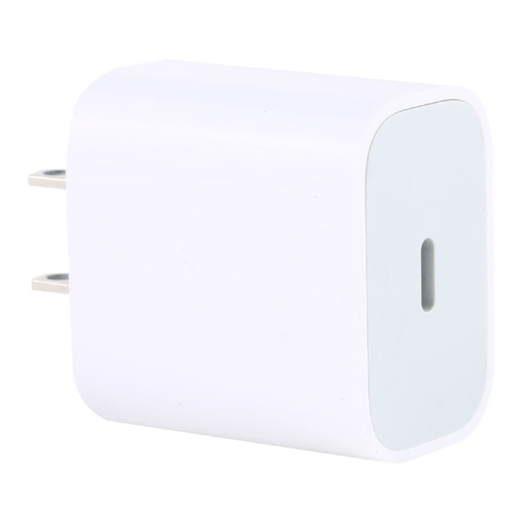 PD 20W เครื่องชาร์จสำหรับเดินทางอินเทอร์เฟซ USB-C / Type-C เดี่ยว, ปลั๊ก US, 20W US Plug
