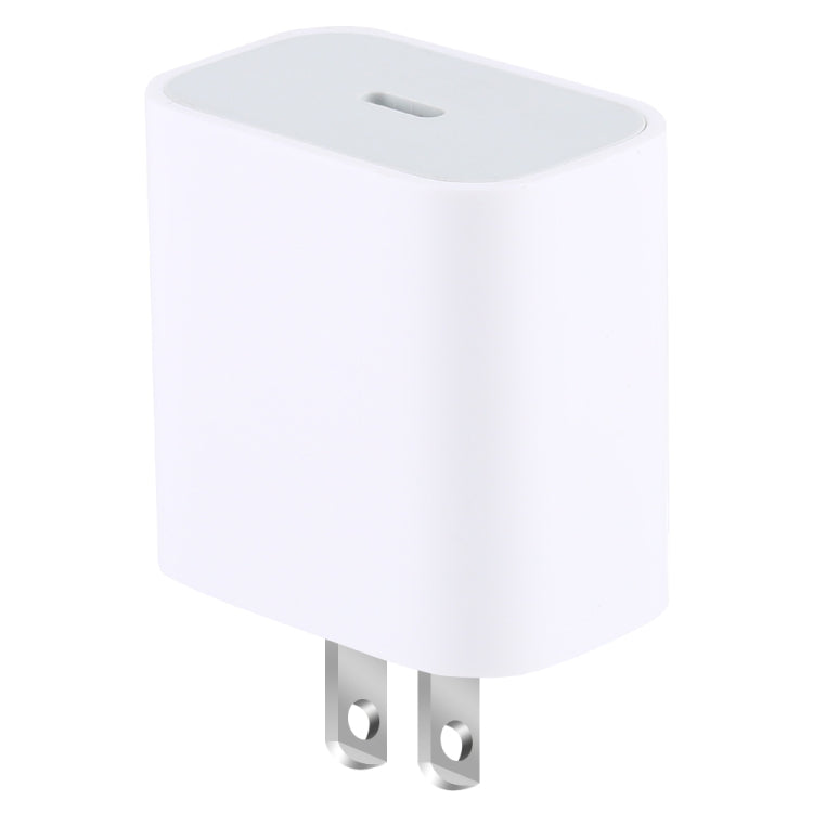 PD 20W เครื่องชาร์จสำหรับเดินทางอินเทอร์เฟซ USB-C / Type-C เดี่ยว, ปลั๊ก US, 20W US Plug