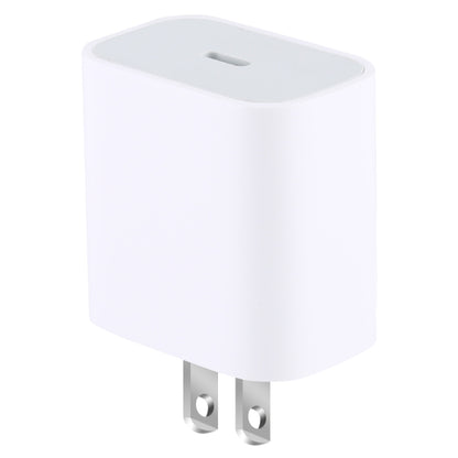PD 20W เครื่องชาร์จสำหรับเดินทางอินเทอร์เฟซ USB-C / Type-C เดี่ยว, ปลั๊ก US, 20W US Plug