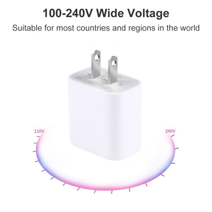 PD 20W เครื่องชาร์จสำหรับเดินทางอินเทอร์เฟซ USB-C / Type-C เดี่ยว, ปลั๊ก US, 20W US Plug