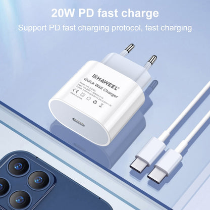 PD 20W เครื่องชาร์จสำหรับเดินทางอินเทอร์เฟซ USB-C / Type-C เดี่ยว, ปลั๊ก US, 20W US Plug
